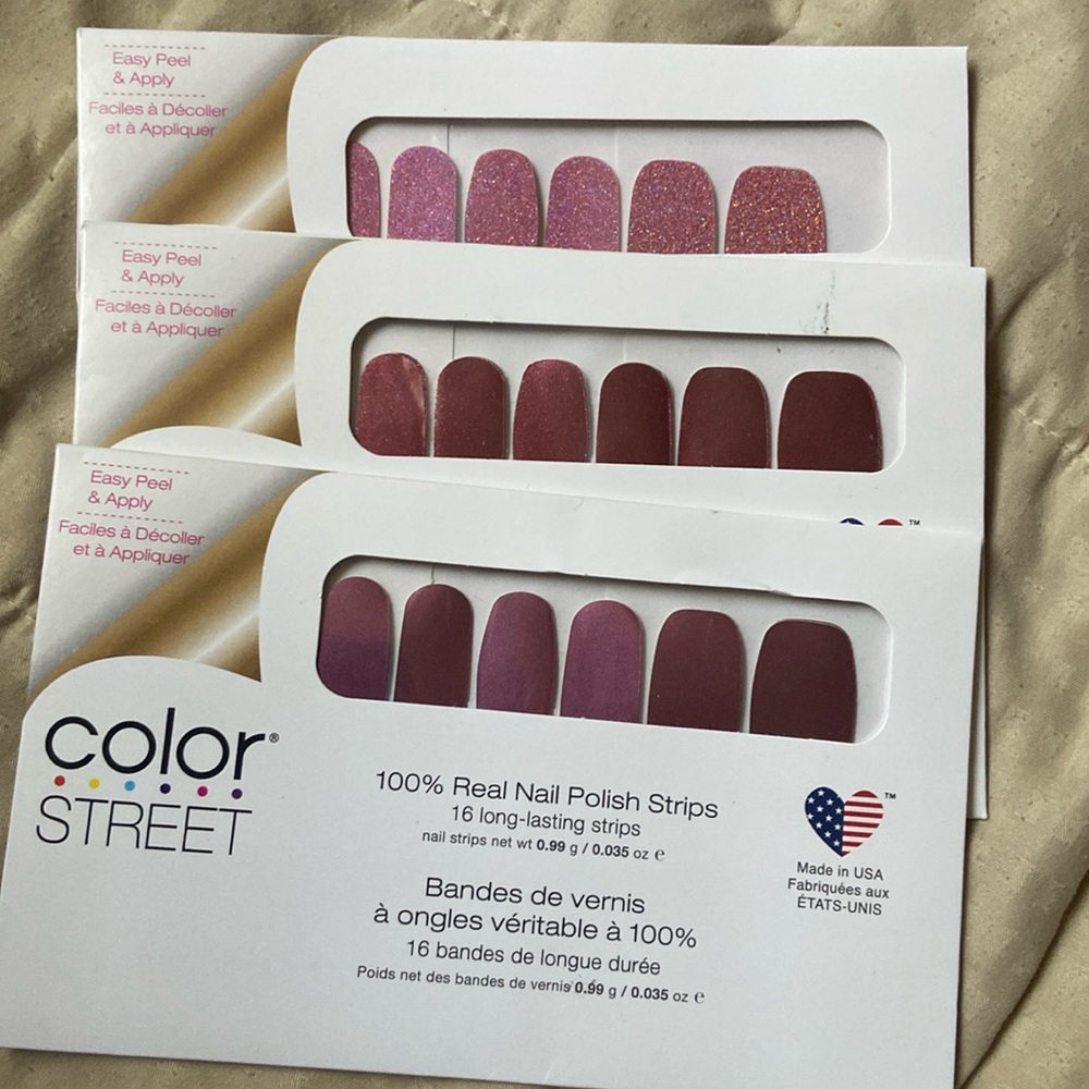 Color street nails red/pink bundle